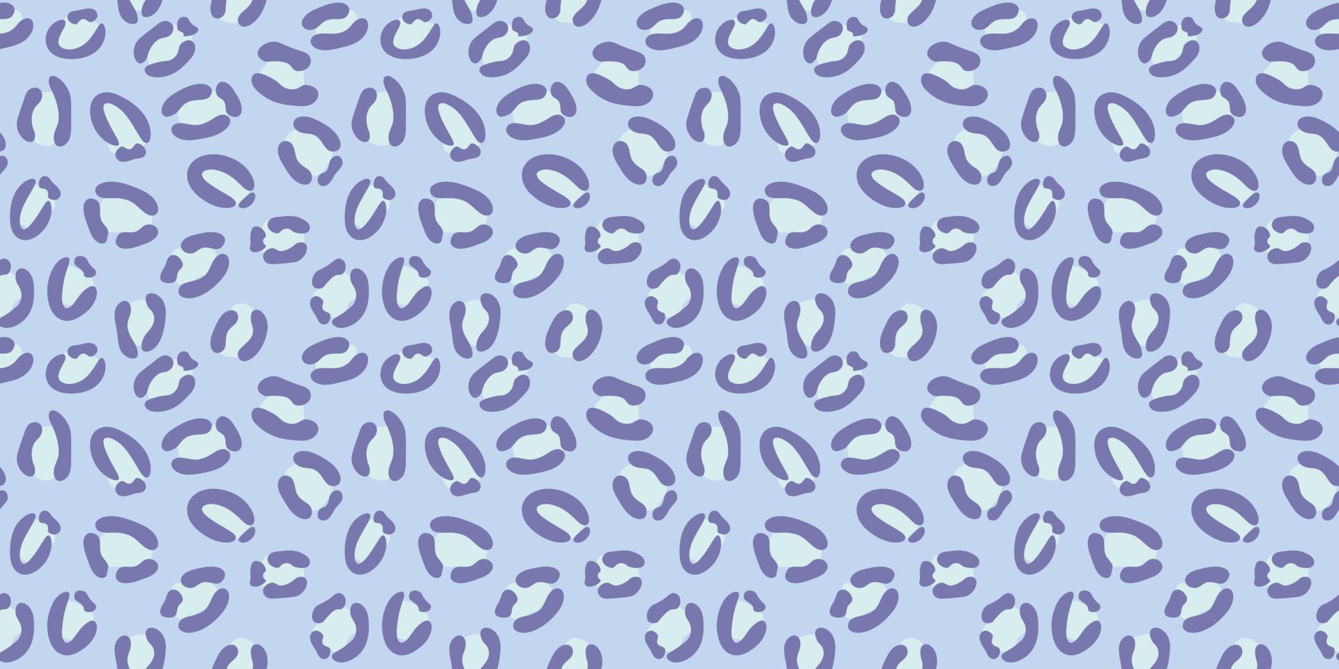 Blue cheetah background, vector leopard print, animal repeat.