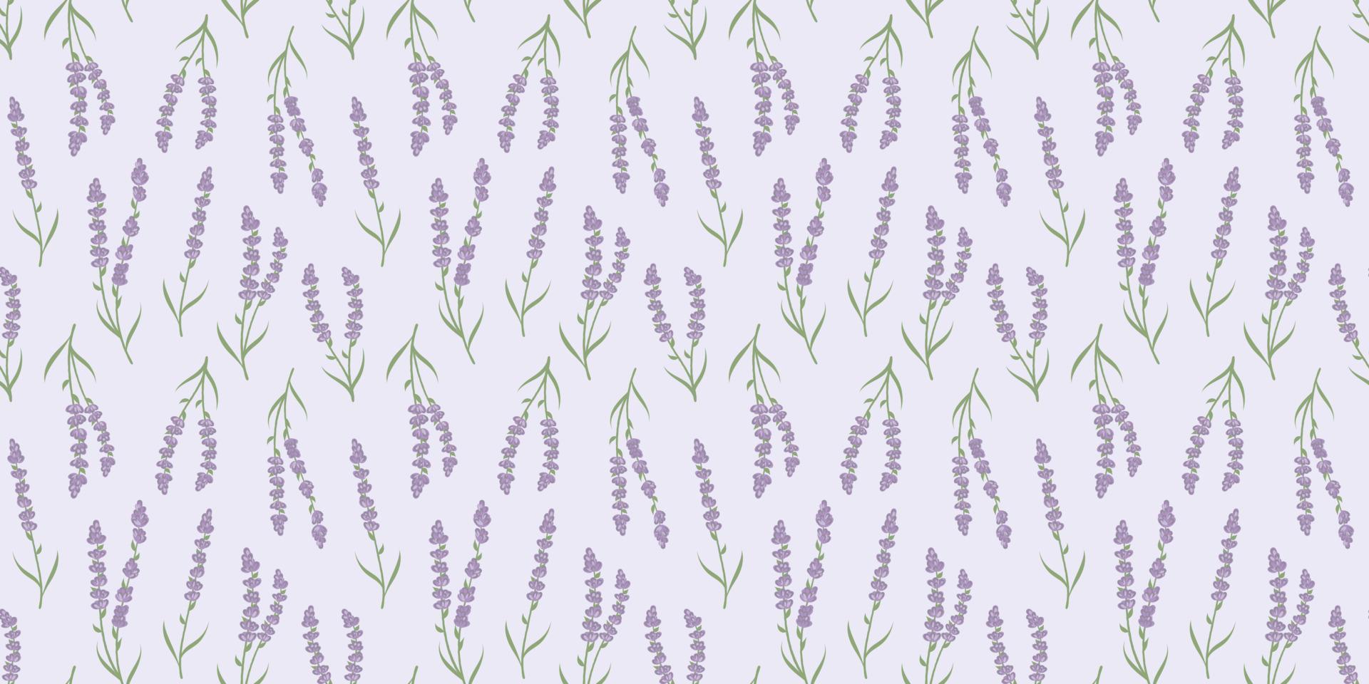 Lavender seamless repeat pattern background. vector