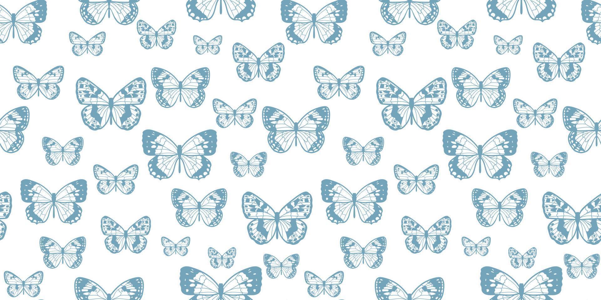 Butterfly seamless repeat pattern background vector