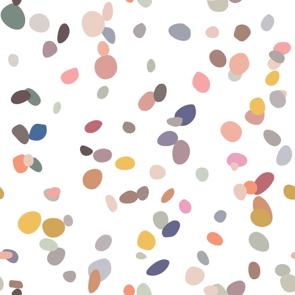 Random scattered shapes, colorful mosaic pattern, abstract stone texture, terrazzo inspired design vector