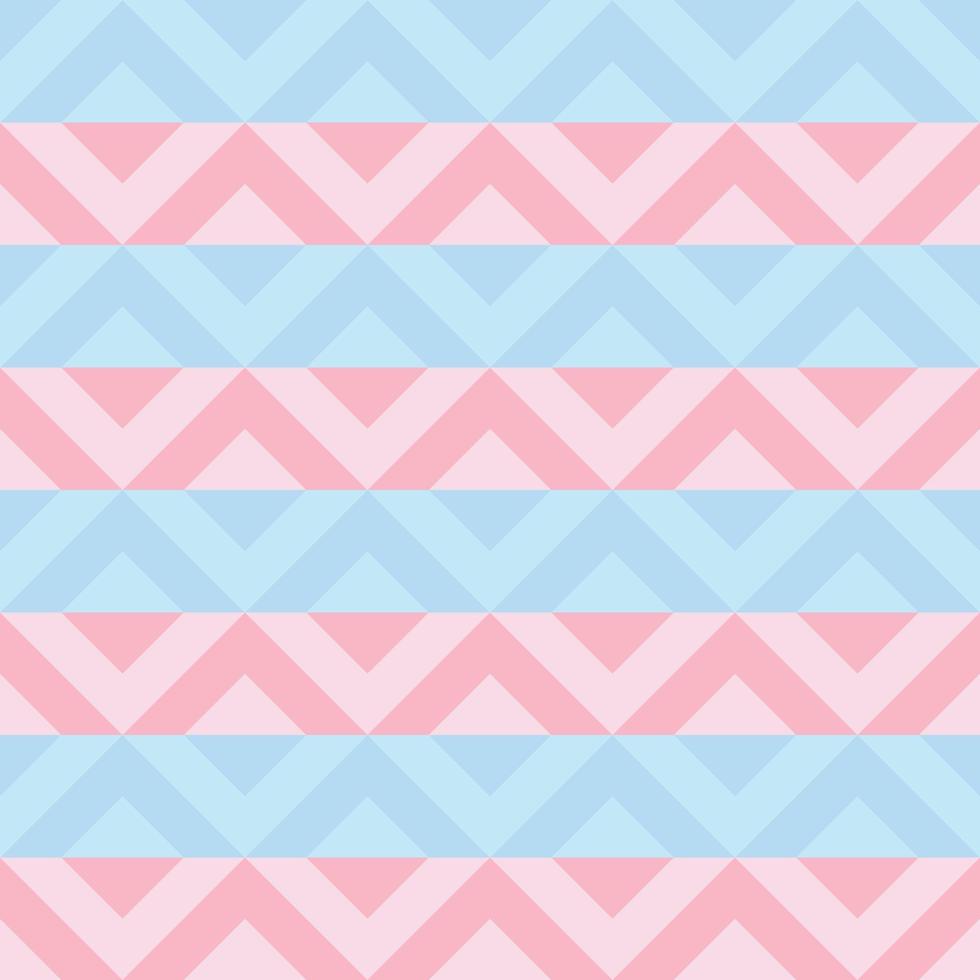 Pastel blue and pink vintage geometric pattern vector. vector