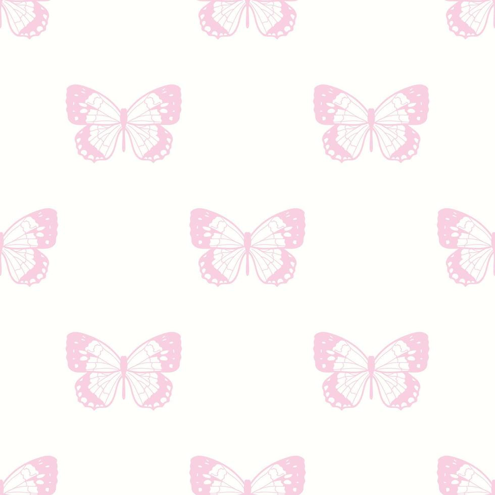 Butterfly seamless repeat pattern background vector