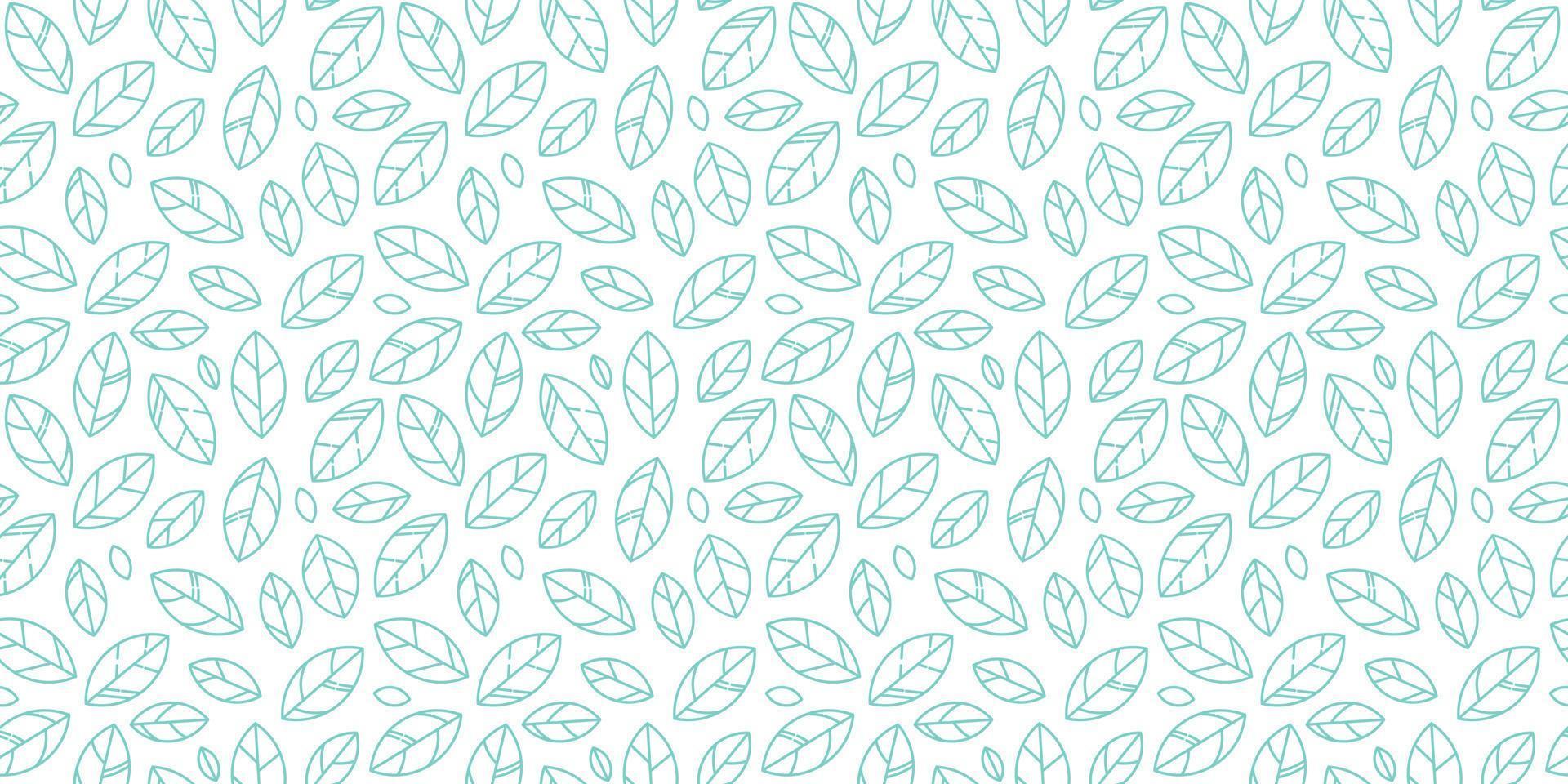 Green and white leaves geometric pattern vector background