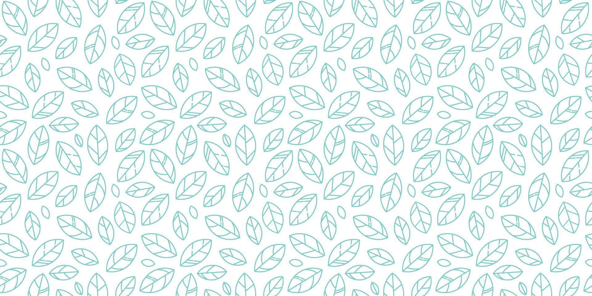 Green and white leaves geometric pattern vector background