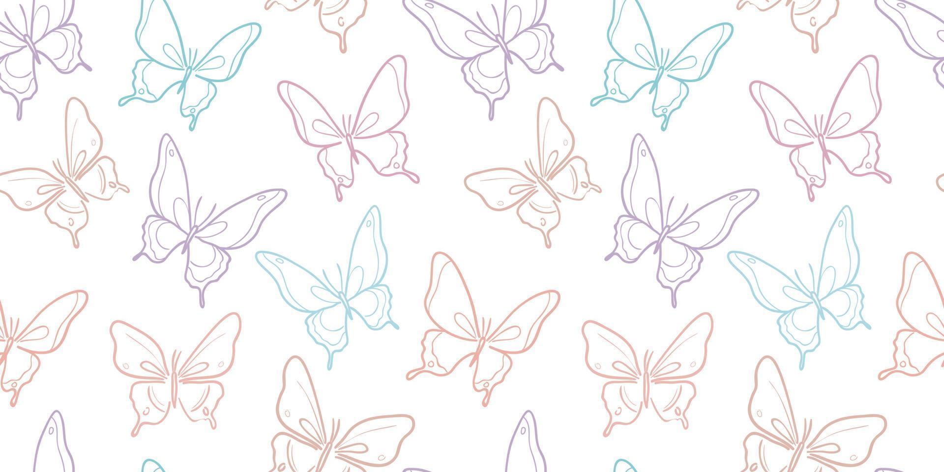 Butterfly vector pattern, repeat background