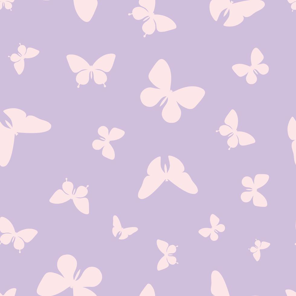 Vector butterfly seamless repeat pattern wallpaper, background with butterflies