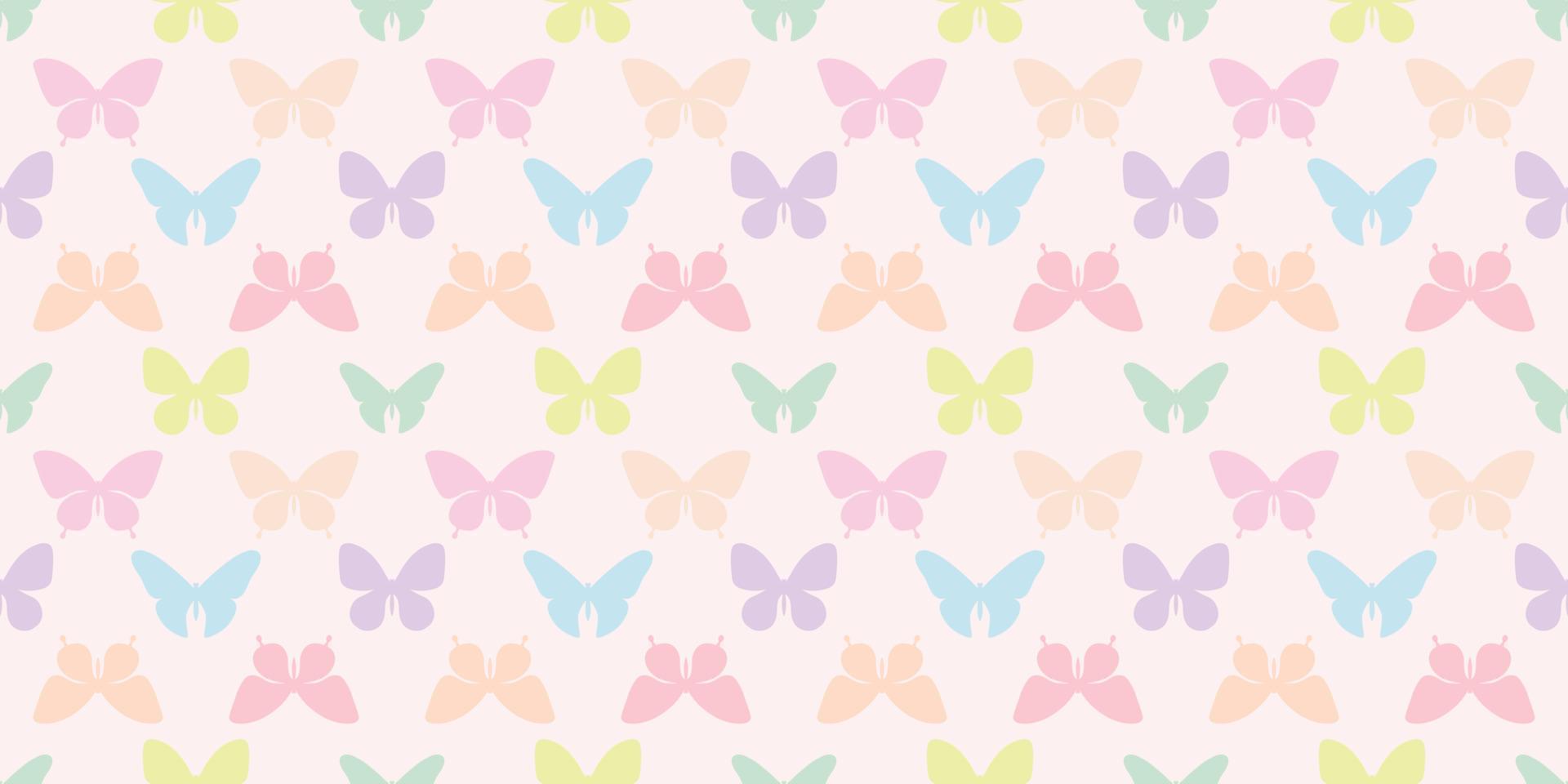 Colorful butterfly seamless pattern background vector