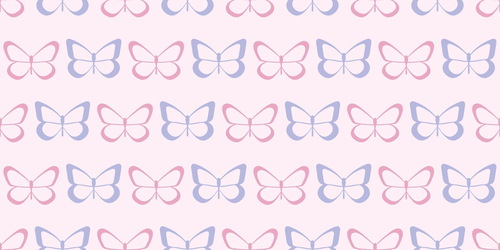 Butterfly seamless repeat pattern background vector