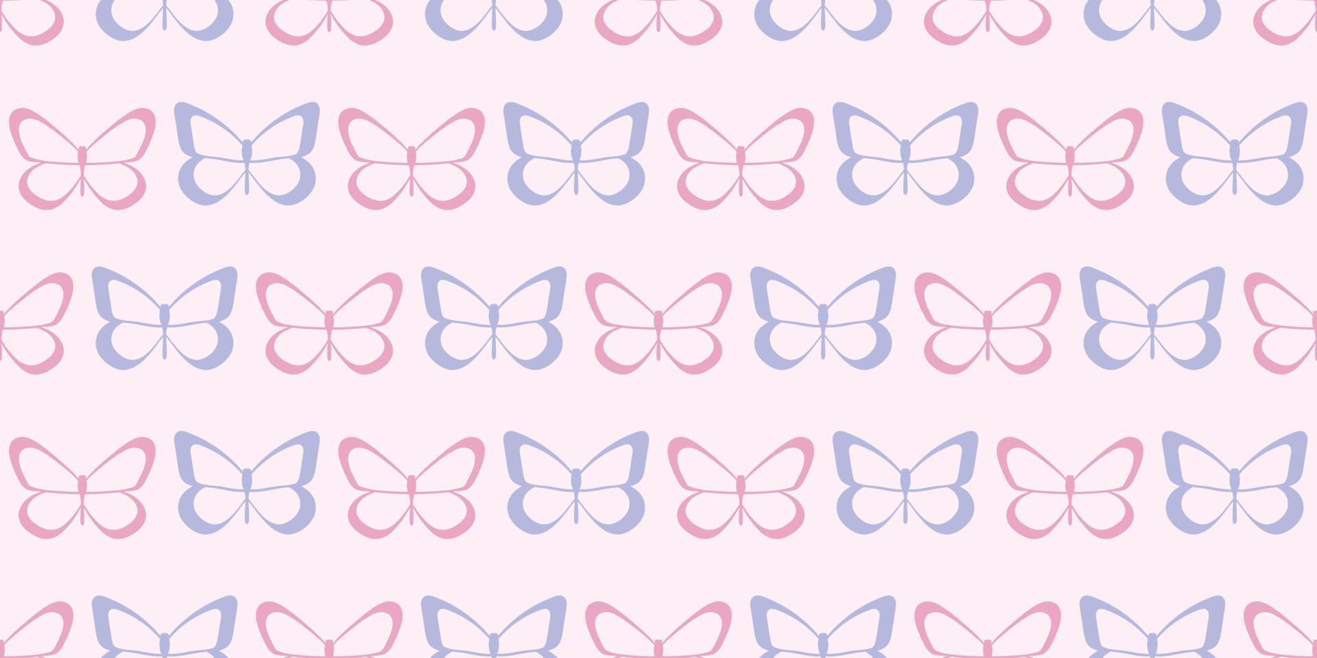 Fondo de patrón de repetición perfecta de mariposa vector