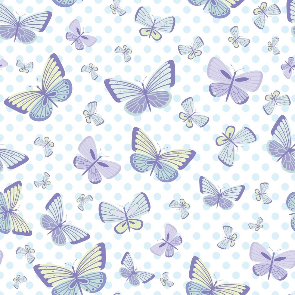 Seamless butterfly vector repeat pattern background