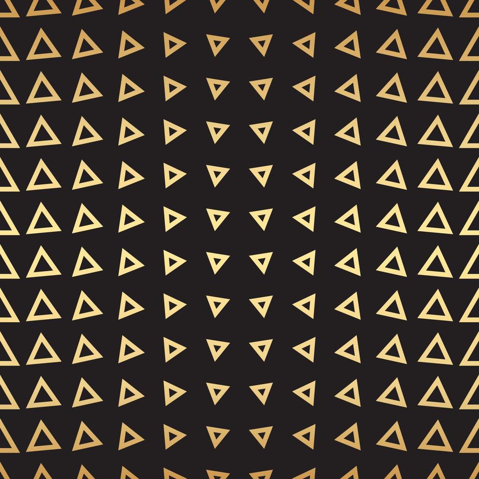Geometric gold seamless repeat pattern background, gold and black wallpaper. vector