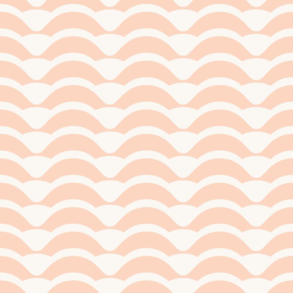 Peach stripes, pastel waves, geometric vector pattern, abstract repeat background