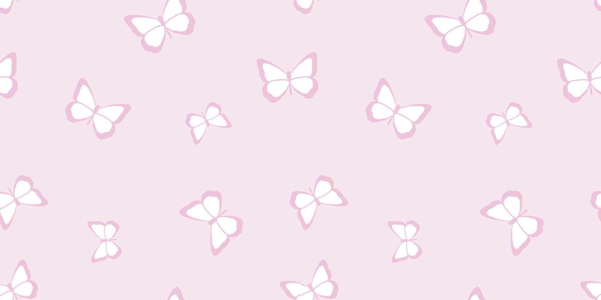 Butterfly seamless repeat pattern background vector