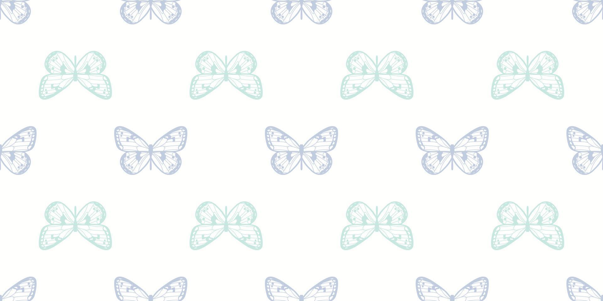 Butterfly seamless repeat pattern background vector