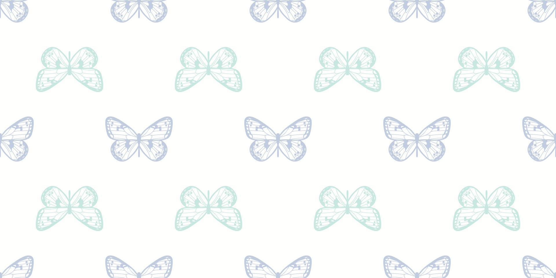 Fondo de patrón de repetición perfecta de mariposa vector