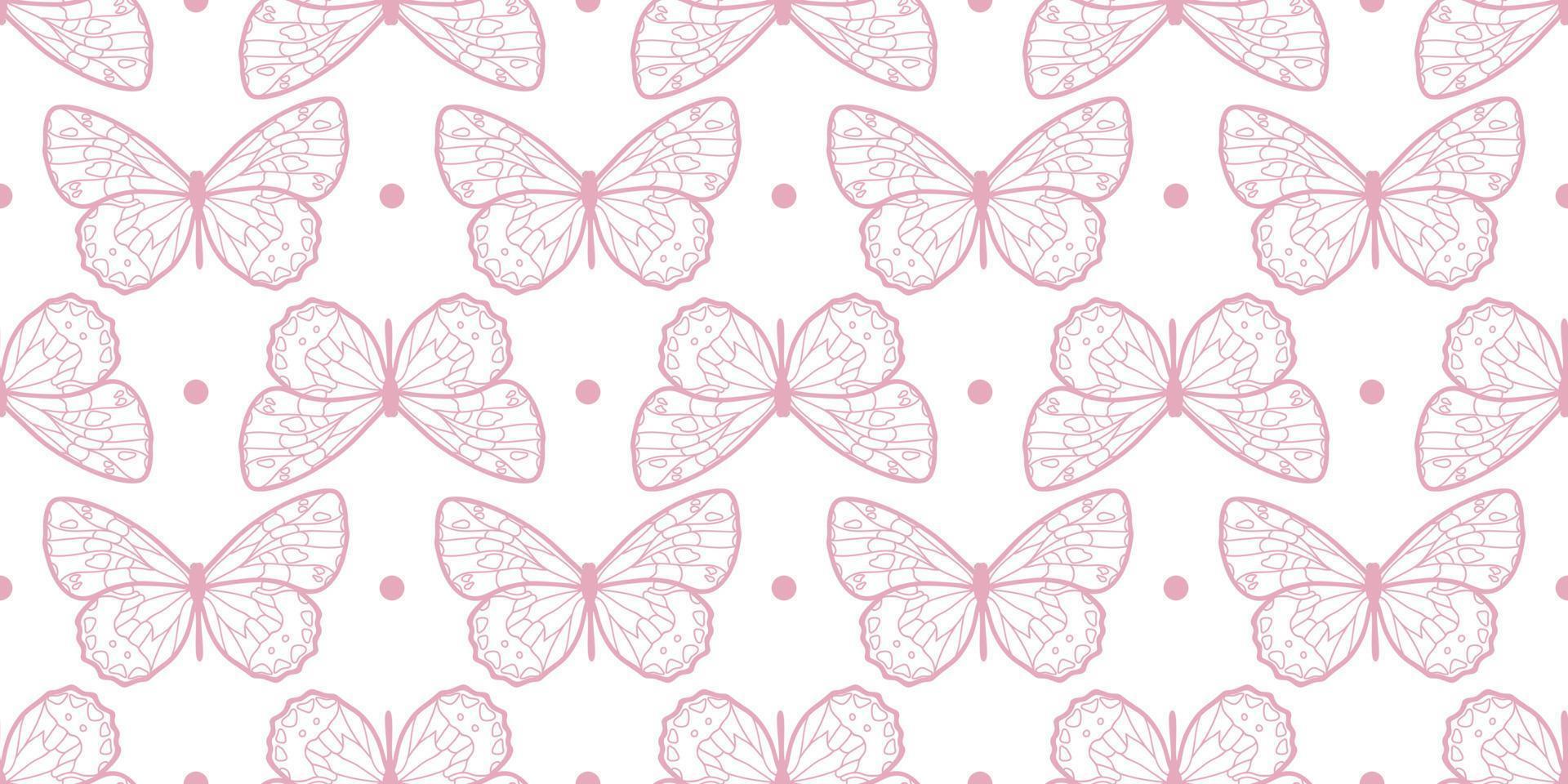 Butterfly seamless repeat pattern background vector