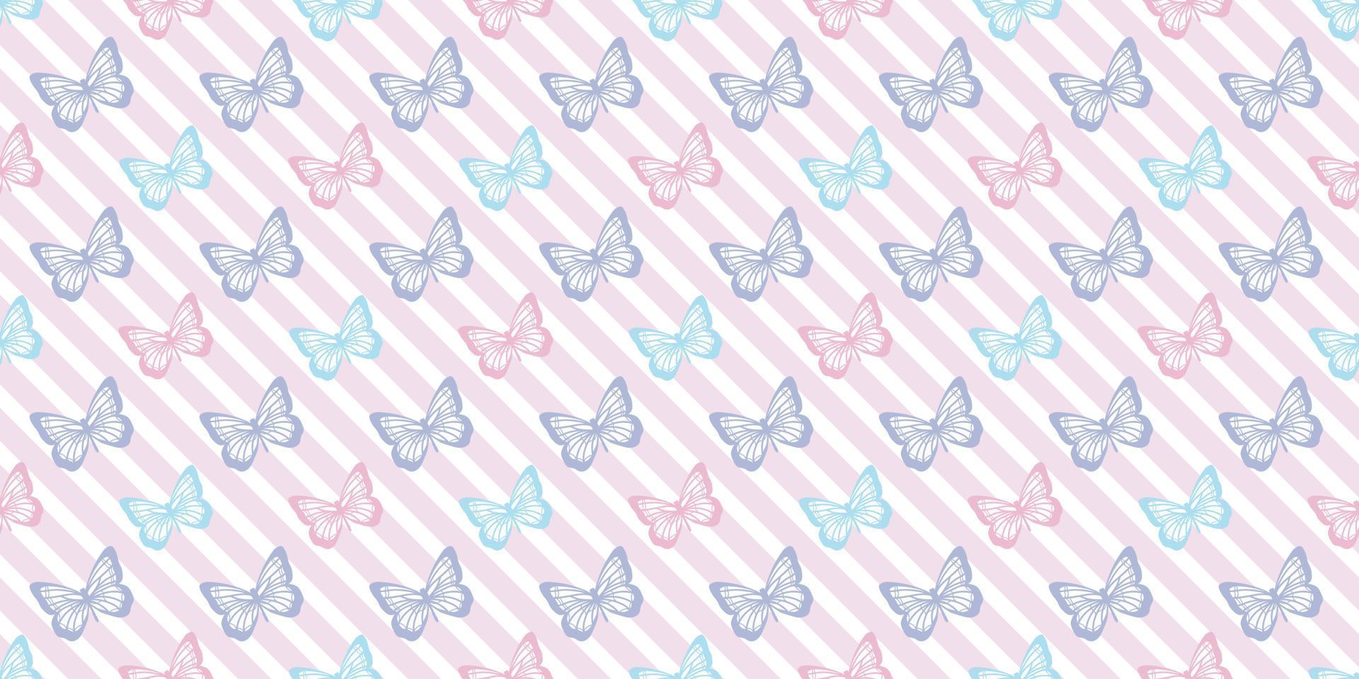 Butterfly seamless repeat pattern background vector