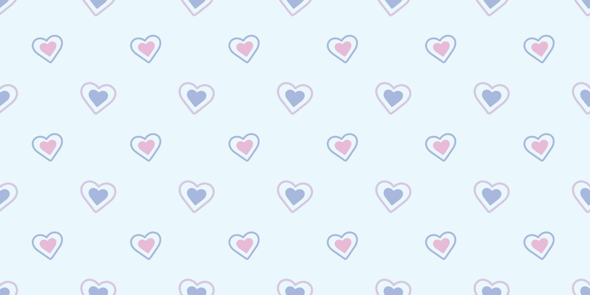 Cute hearts seamless pattern vector background
