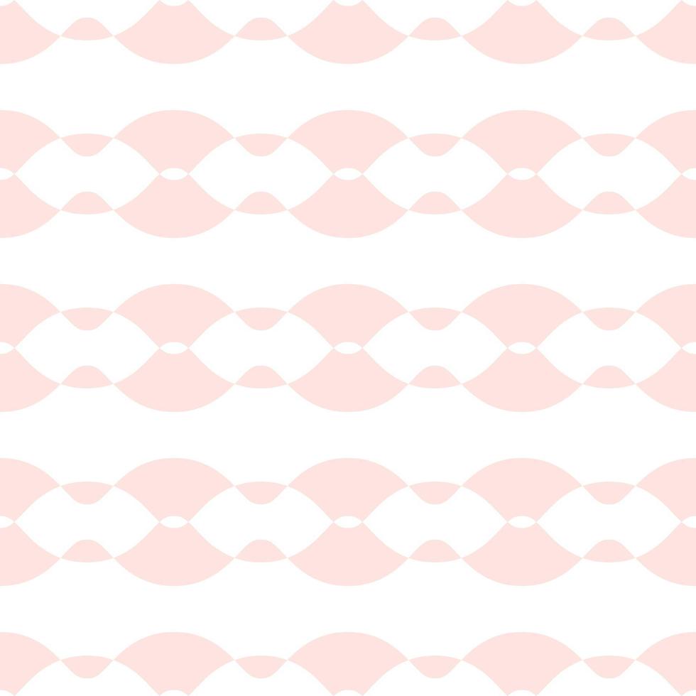 Pastel pink and white geometric vector pattern, abstract repeat background