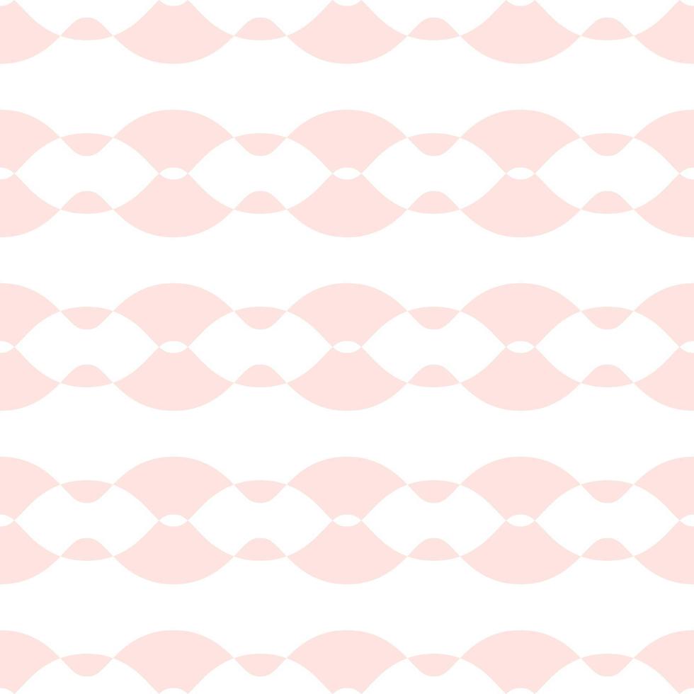 Pastel pink and white geometric vector pattern, abstract repeat background