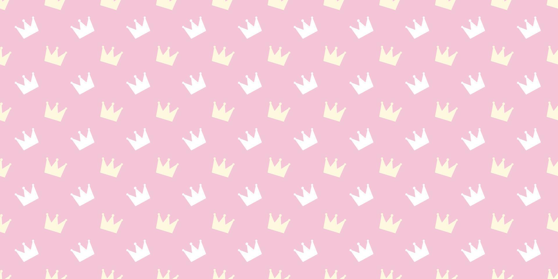 Crowns seamless repeat pattern background, princess vector. vector