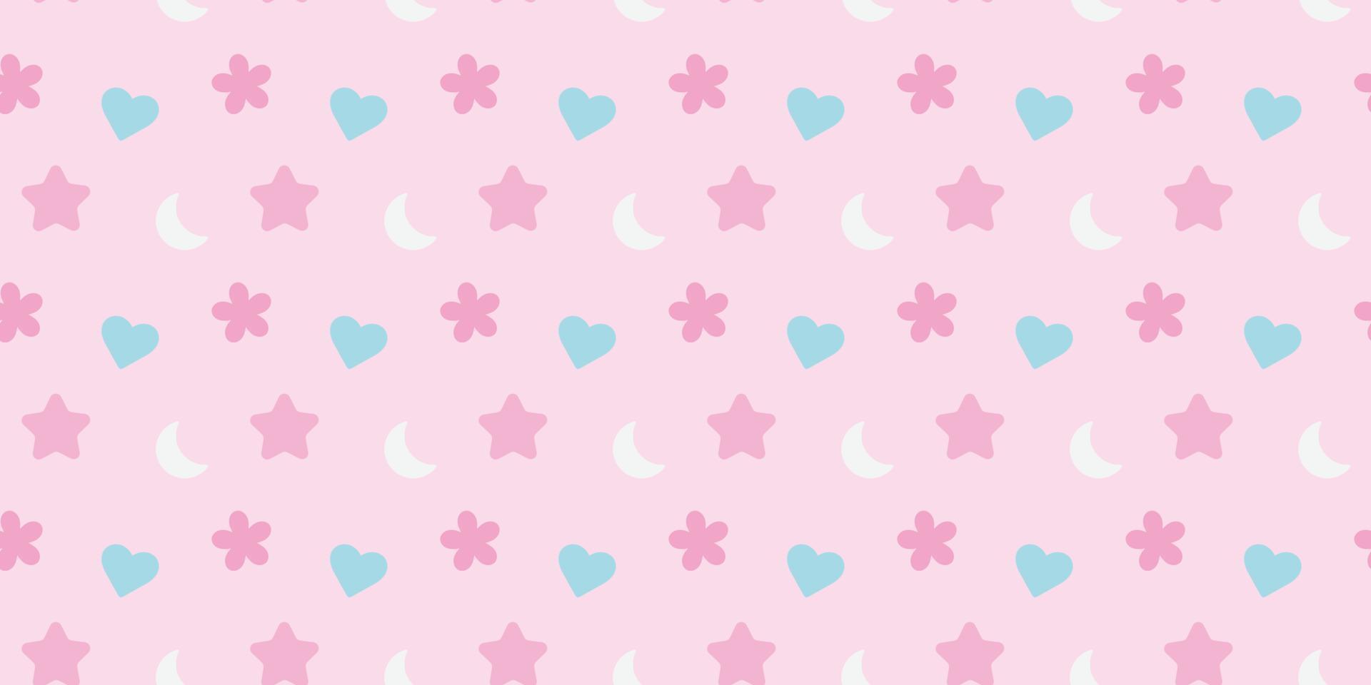 Cute random icons seamless repeat pattern vector background