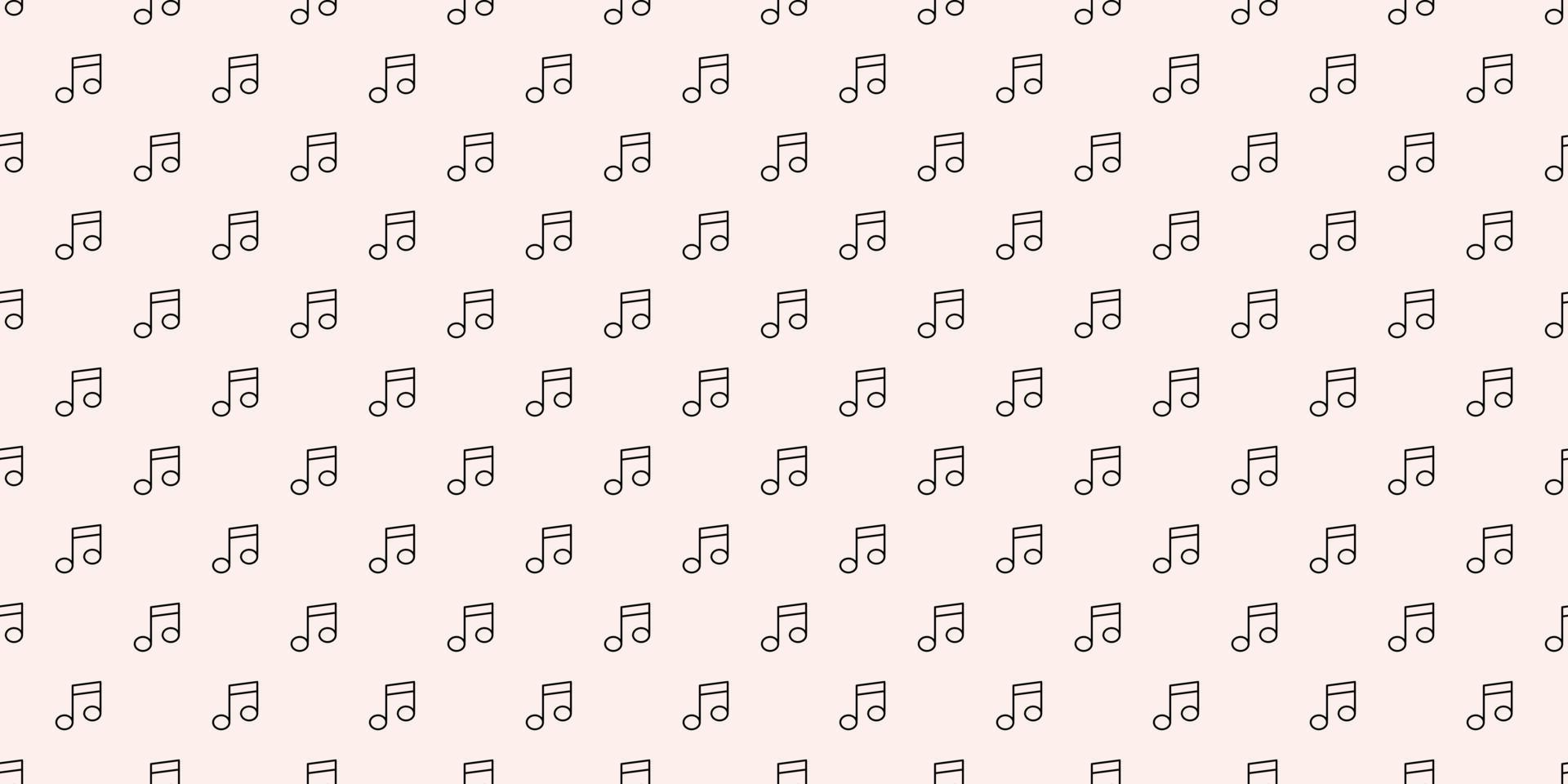 Music notes seamless pattern vector background