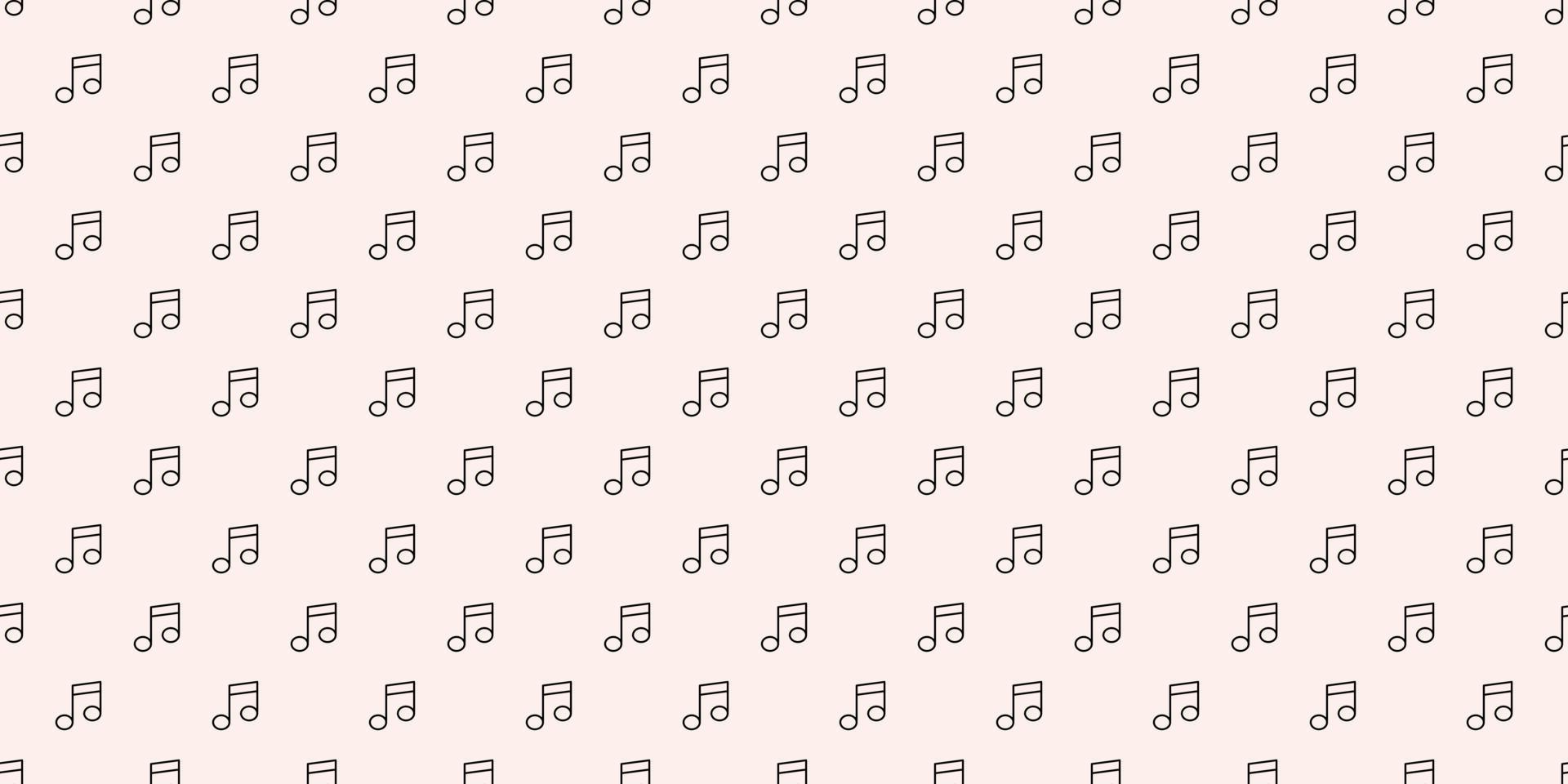 Fondo de vector de patrones sin fisuras de notas musicales