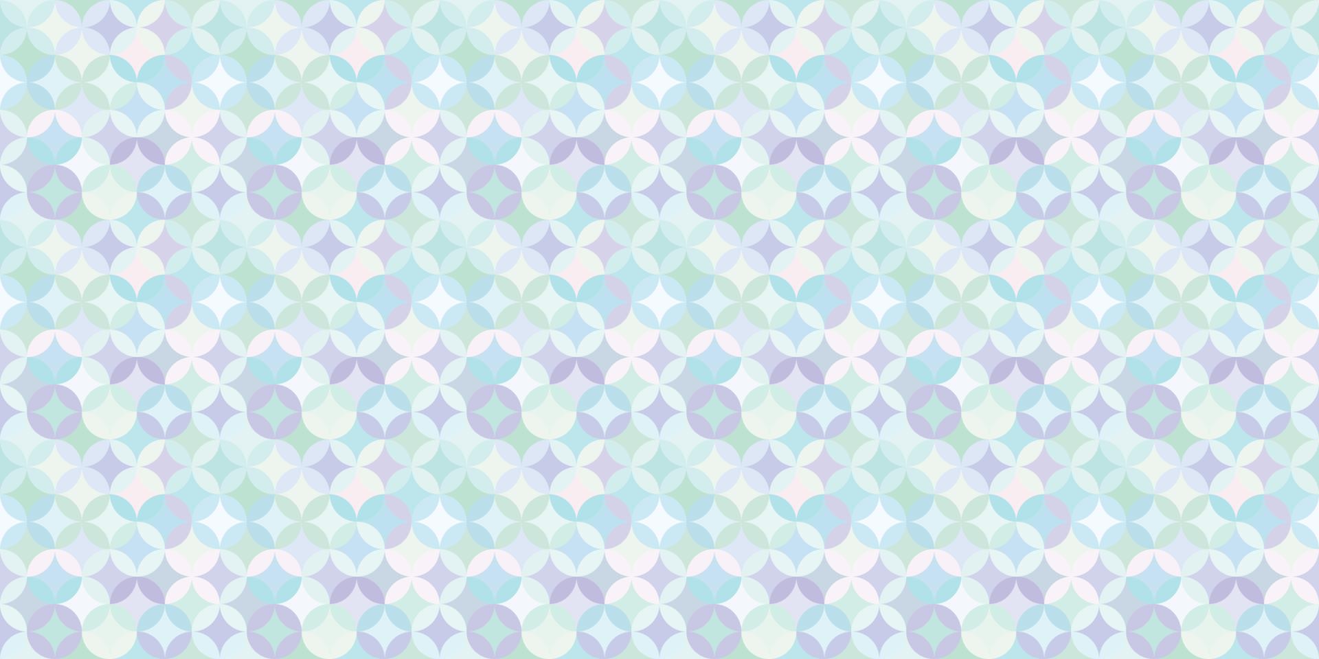 Blue mosaic seamless repeat pattern background vector