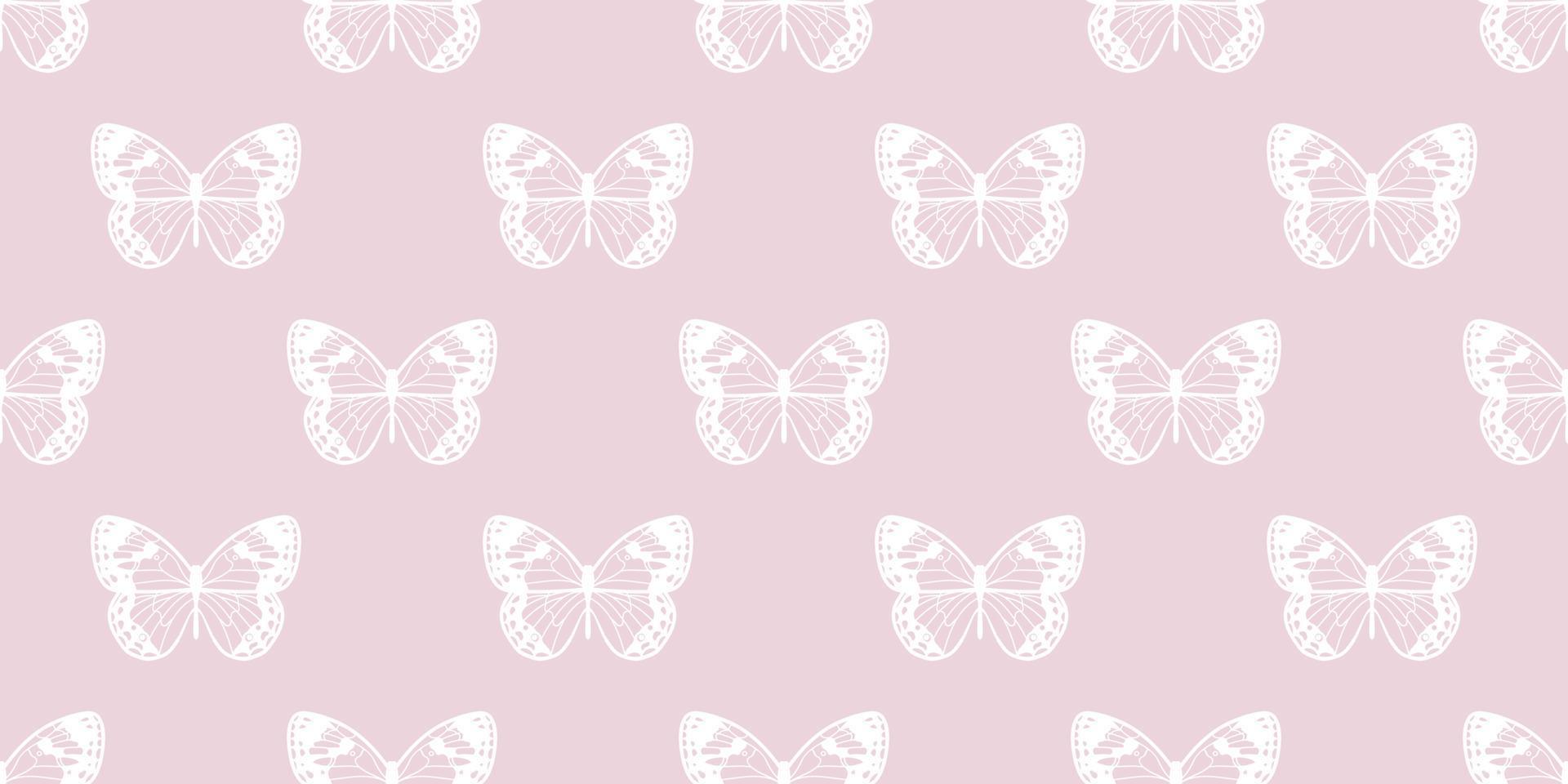 Fondo de patrón de repetición perfecta de mariposa vector