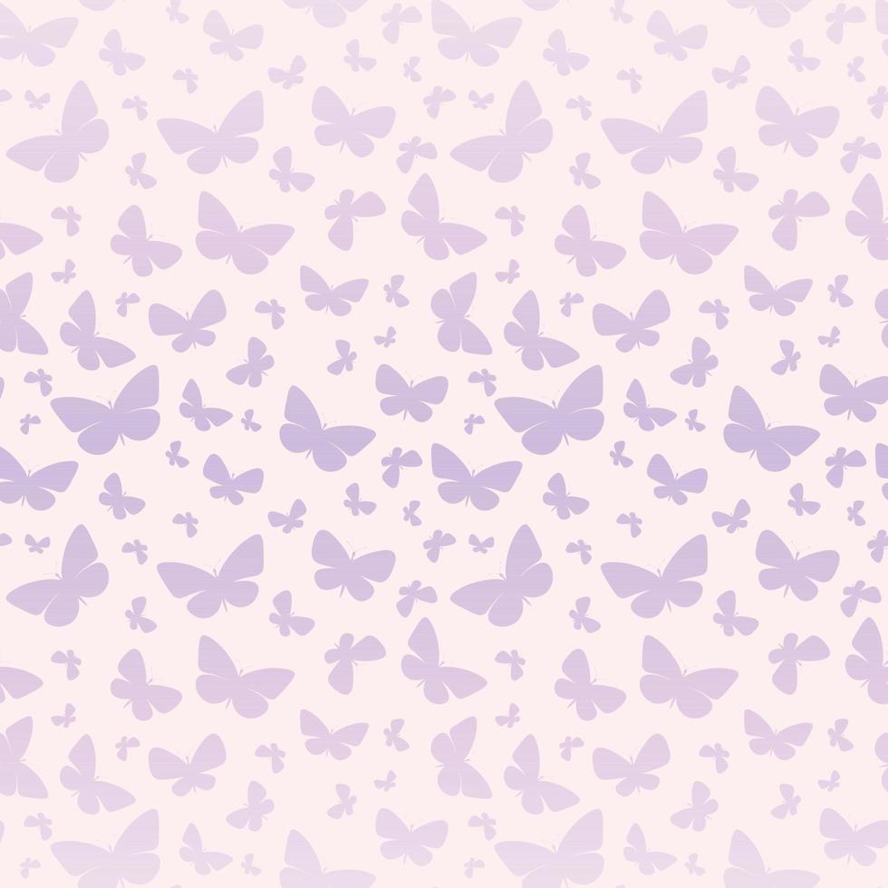 Pastel gradient butterfly vector pattern, seamless repeat