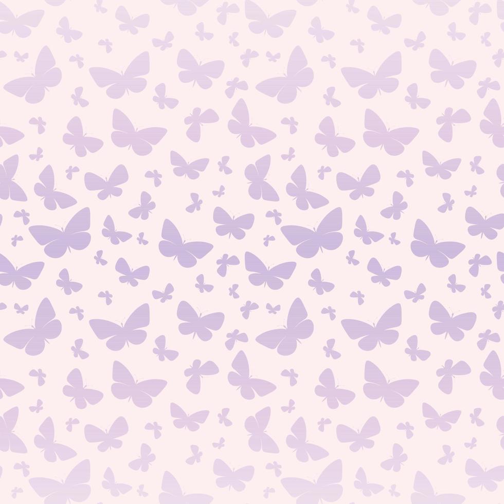 Pastel gradient butterfly vector pattern, seamless repeat