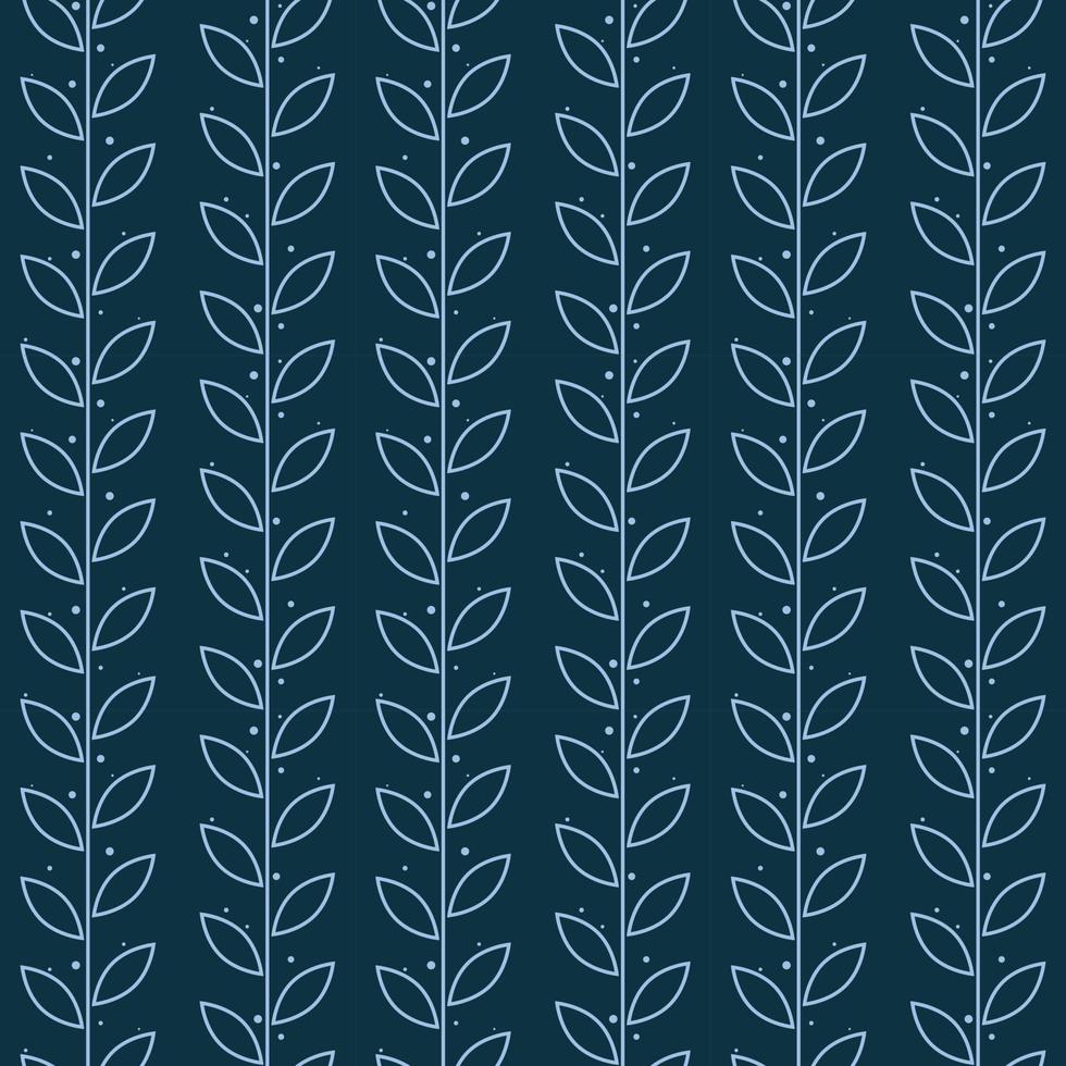 Magical leaf vector pattern, seamless botanical print