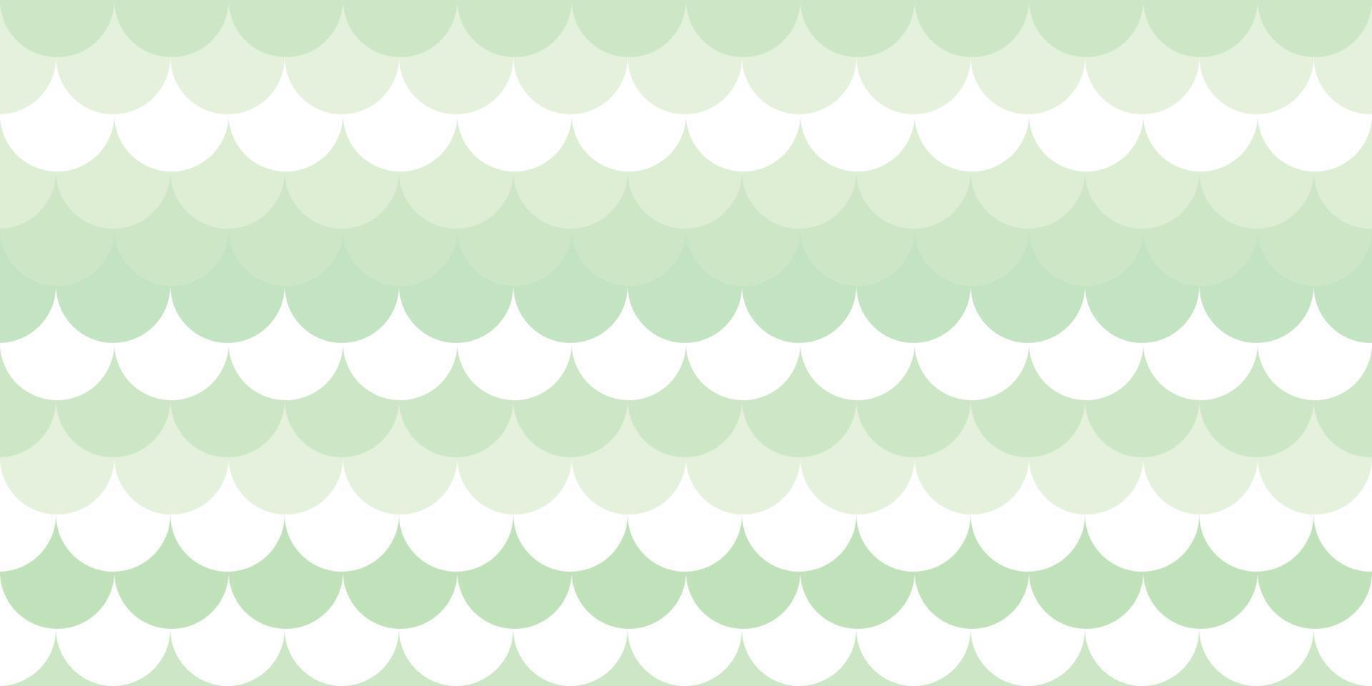 Green fish scale geometric seamless repeat pattern background vector