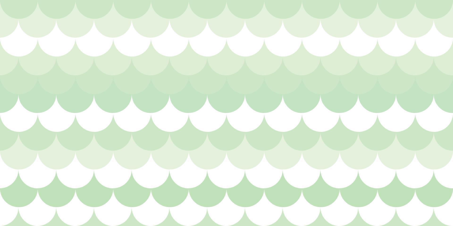 Green fish scale geometric seamless repeat pattern background vector