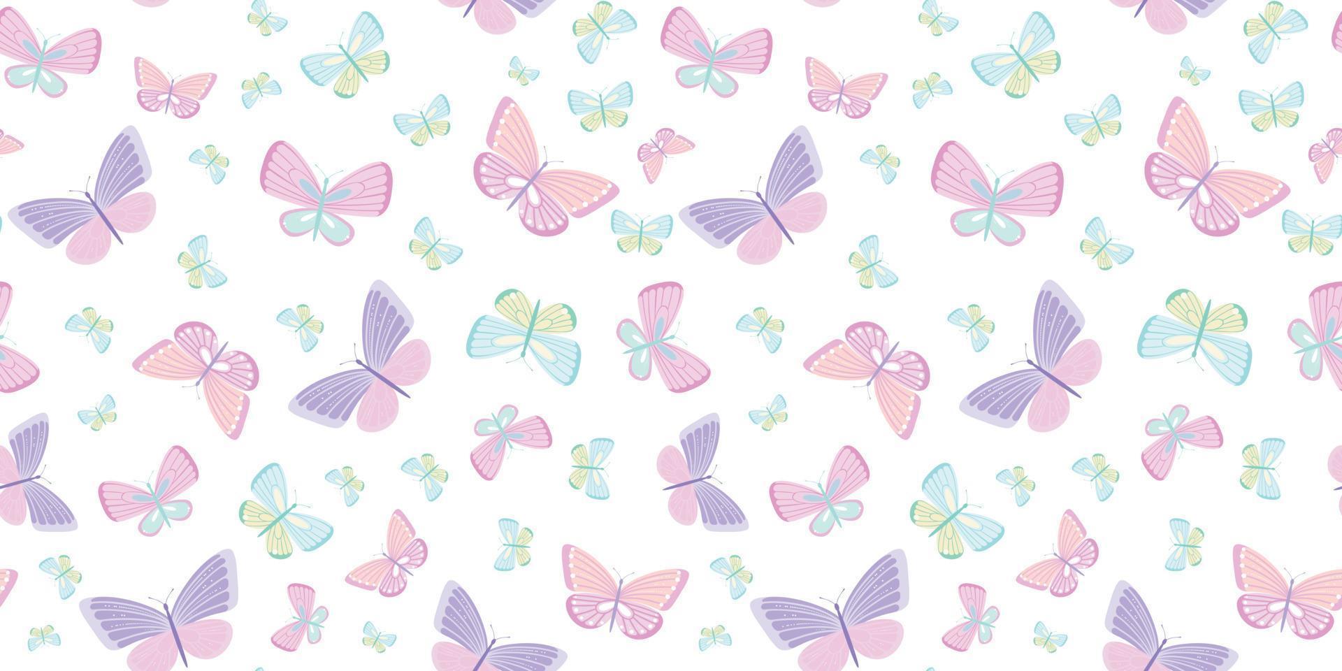Butterfly vector pattern, repeat tile