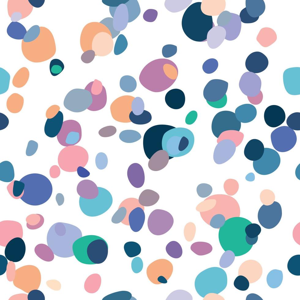 Random scattered shapes, colorful mosaic pattern, abstract stone texture, terrazzo inspired design vector