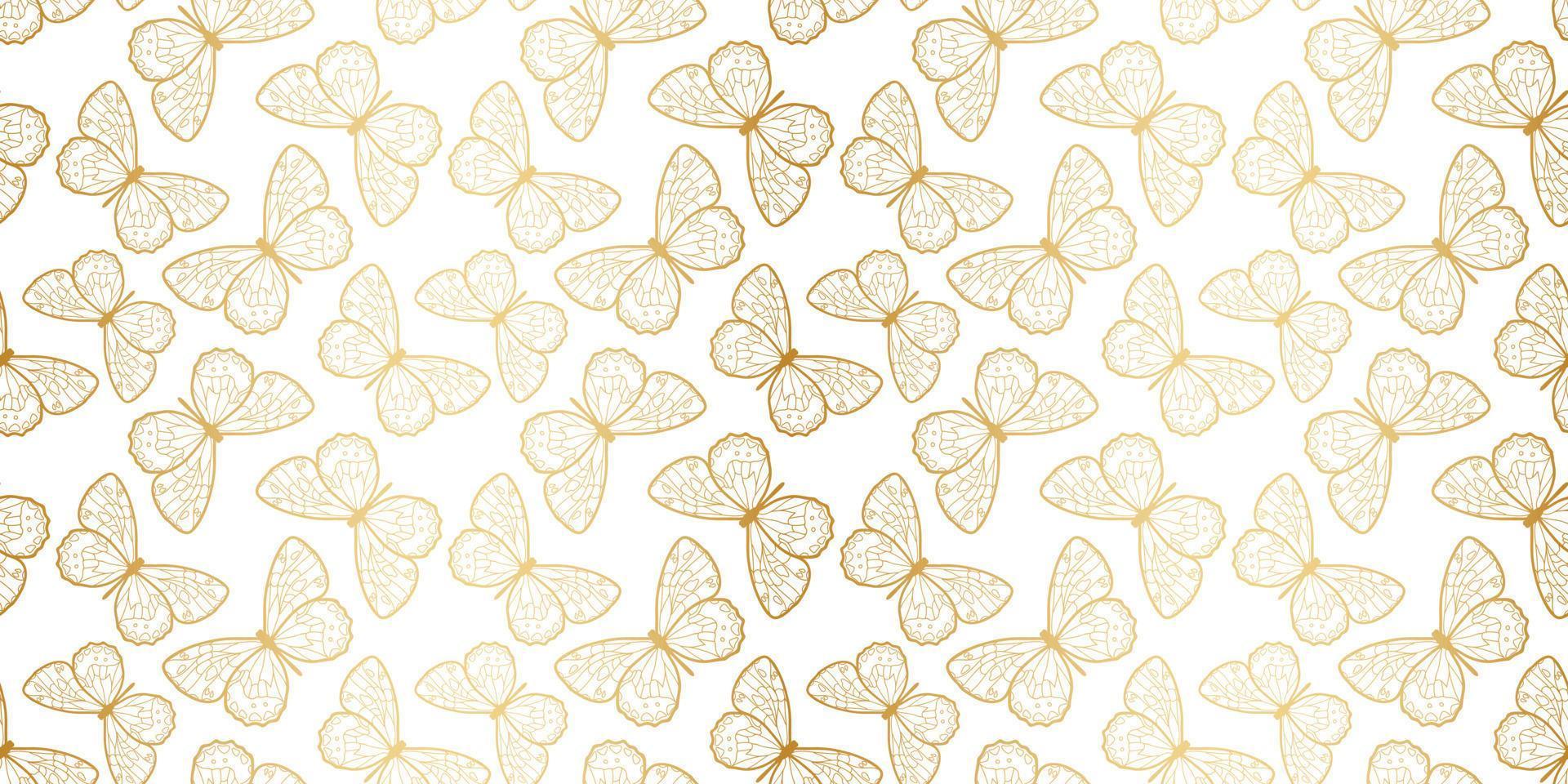 Butterfly seamless repeat pattern background vector