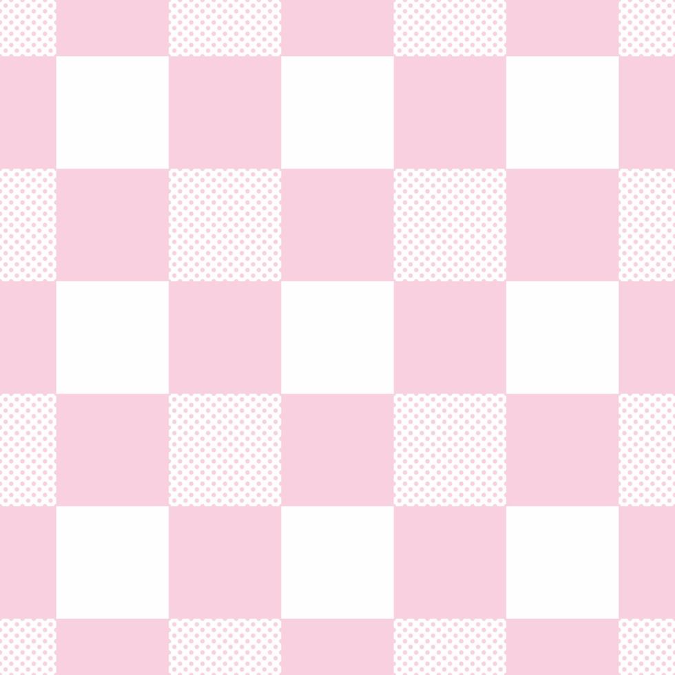 Pastel pink gingham plaid, geometric vector pattern, abstract background,