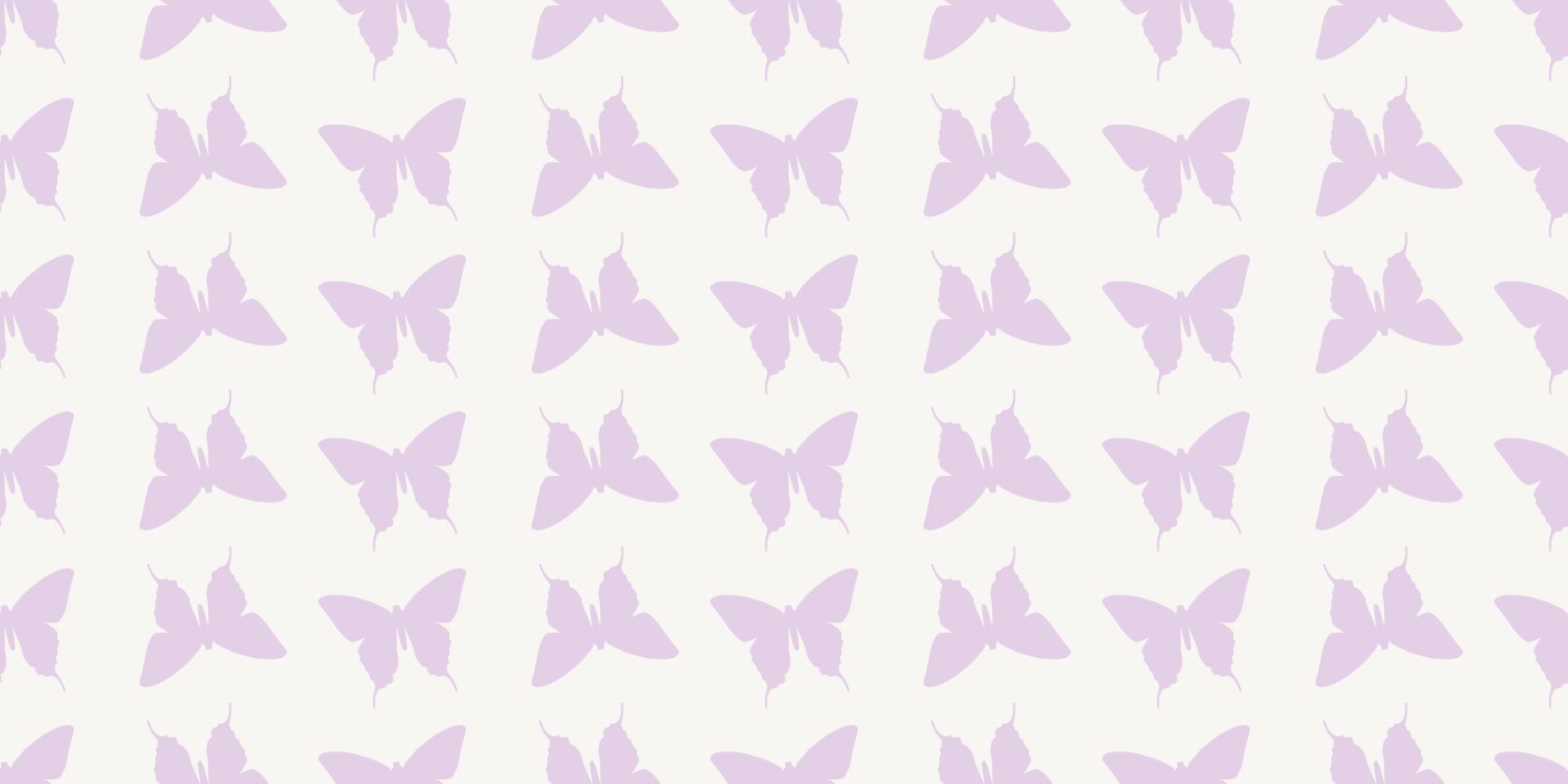 Butterfly silhouette seamless vector pattern background