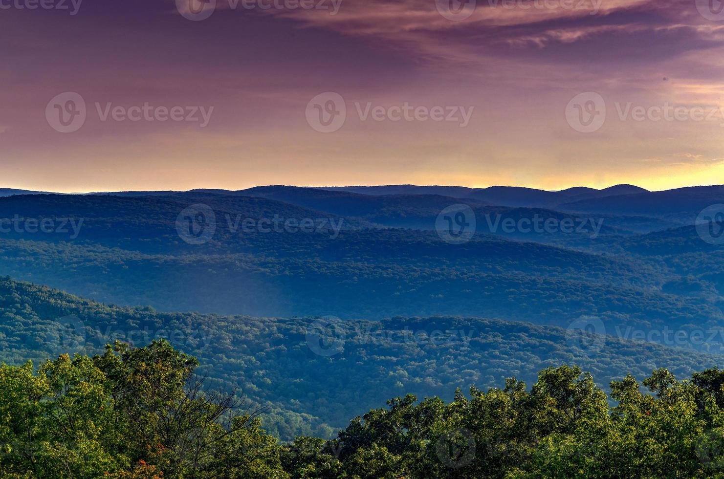 Dramatic view from Bear Mountain, one of the best-known peaks of New York's Hudson Highlands. photo