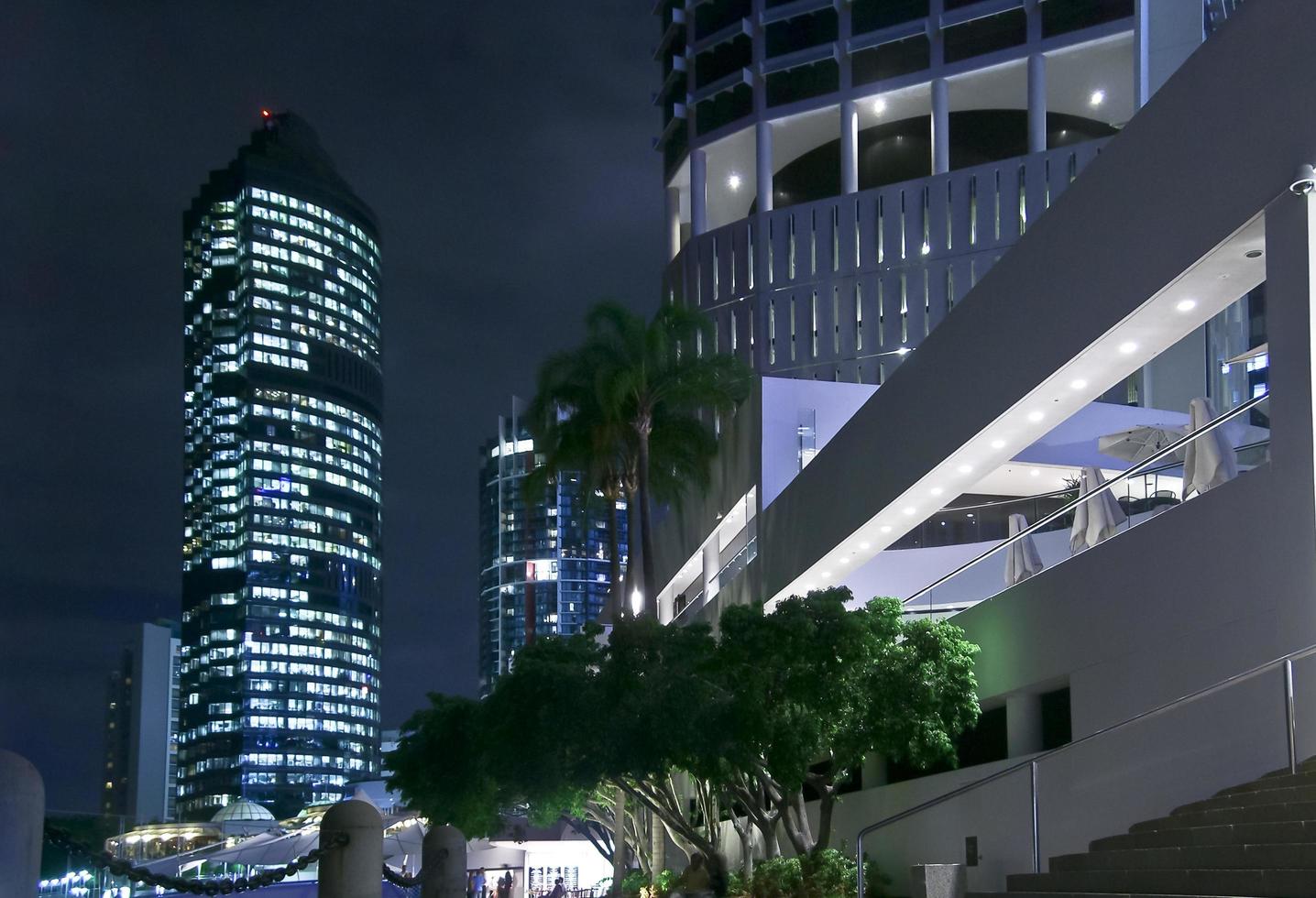 Brisbane, Australia - March 8, 2006 -  Skyscraper in the Riverside neighborhood of Brisbane, Australia in the evening. photo