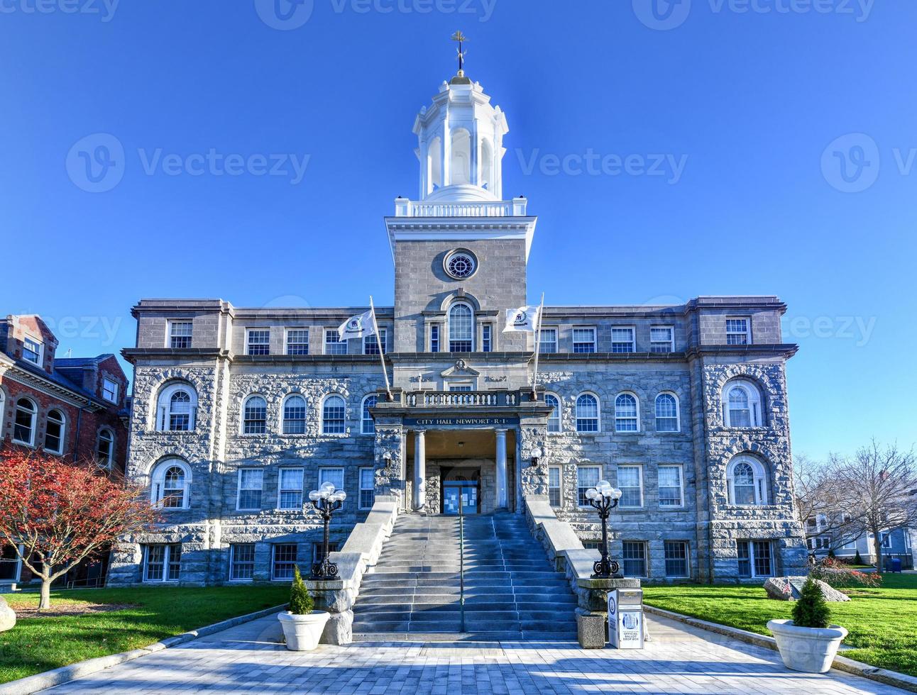 el ayuntamiento de newport es el centro del gobierno de newport en el centro de newport, rhode island, estados unidos. foto