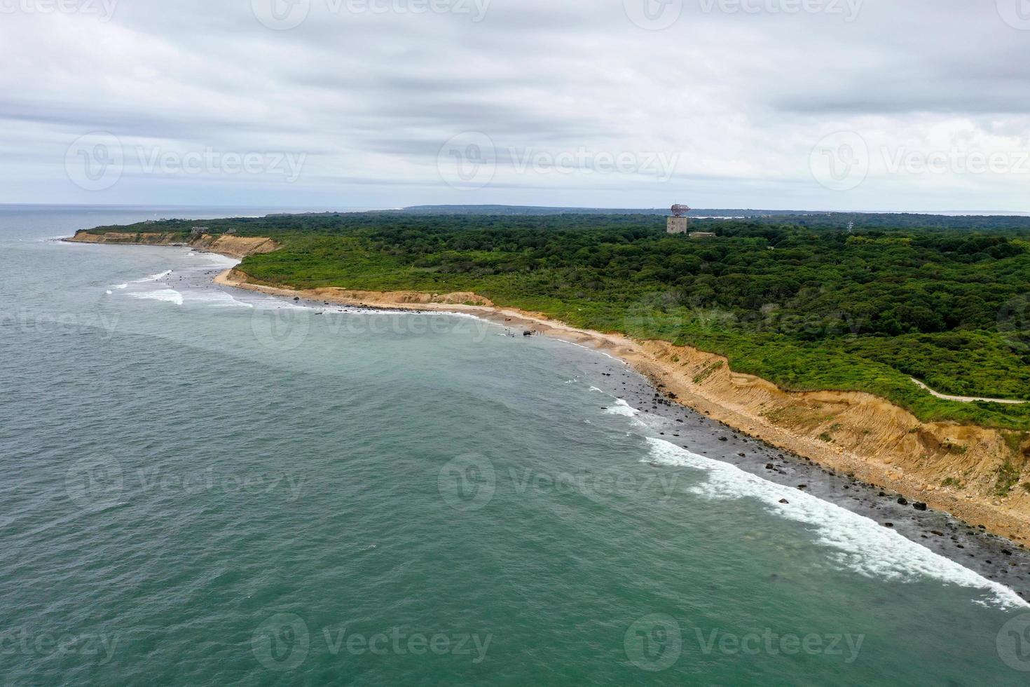 Camp Hero State Park y la instalación de radar ambiental terrestre semiautomática, ahora fuera de servicio en Montauk, Long Island. foto