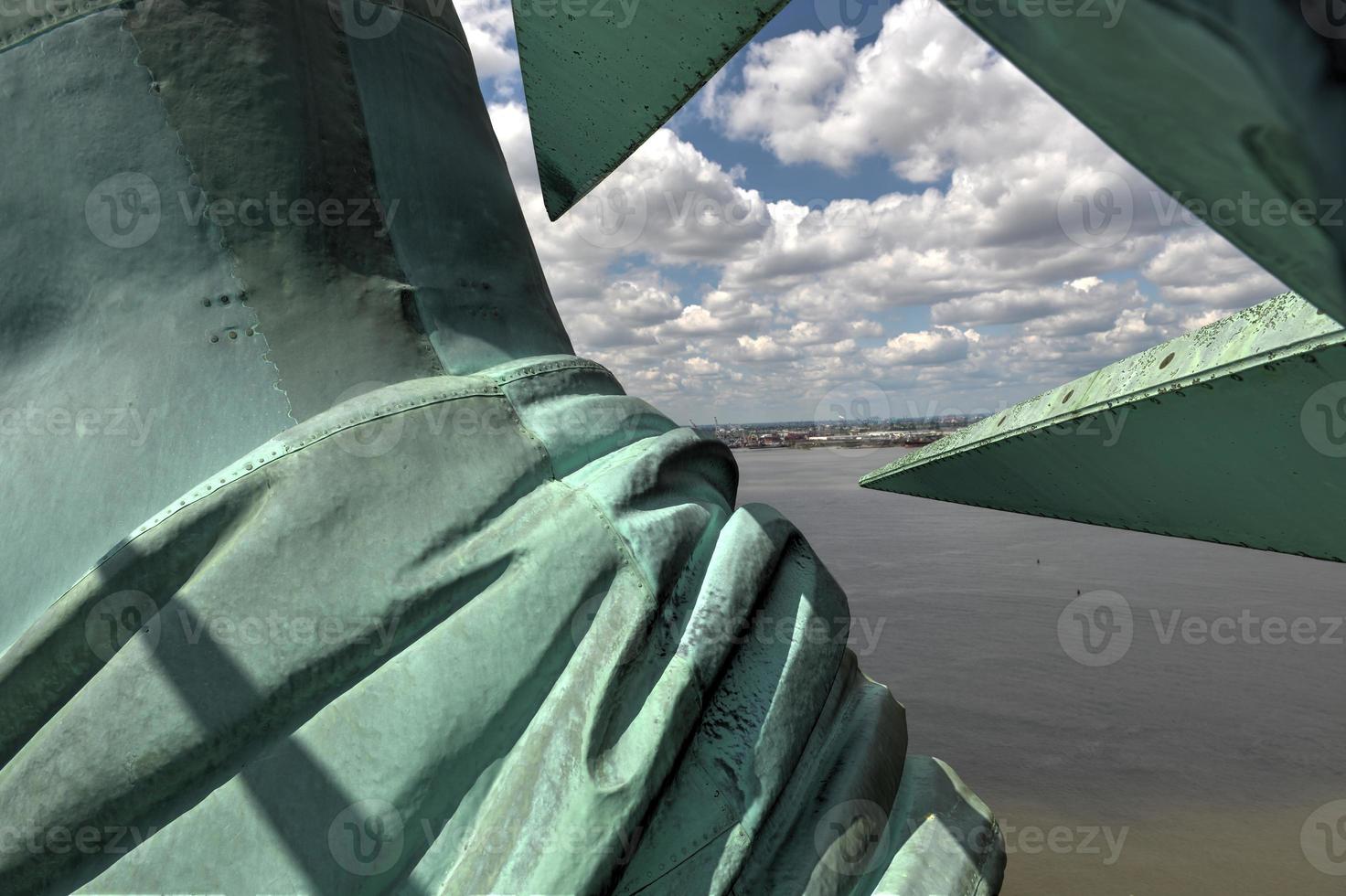 estatua de la libertad, vista de la corona foto