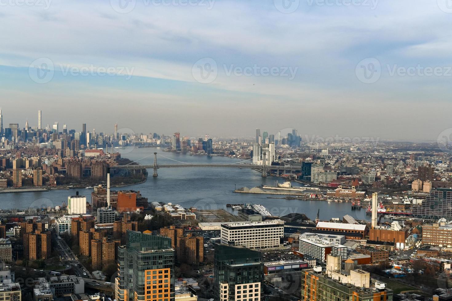 Panoramic view of the New York City skyline from downtown Brooklyn. photo