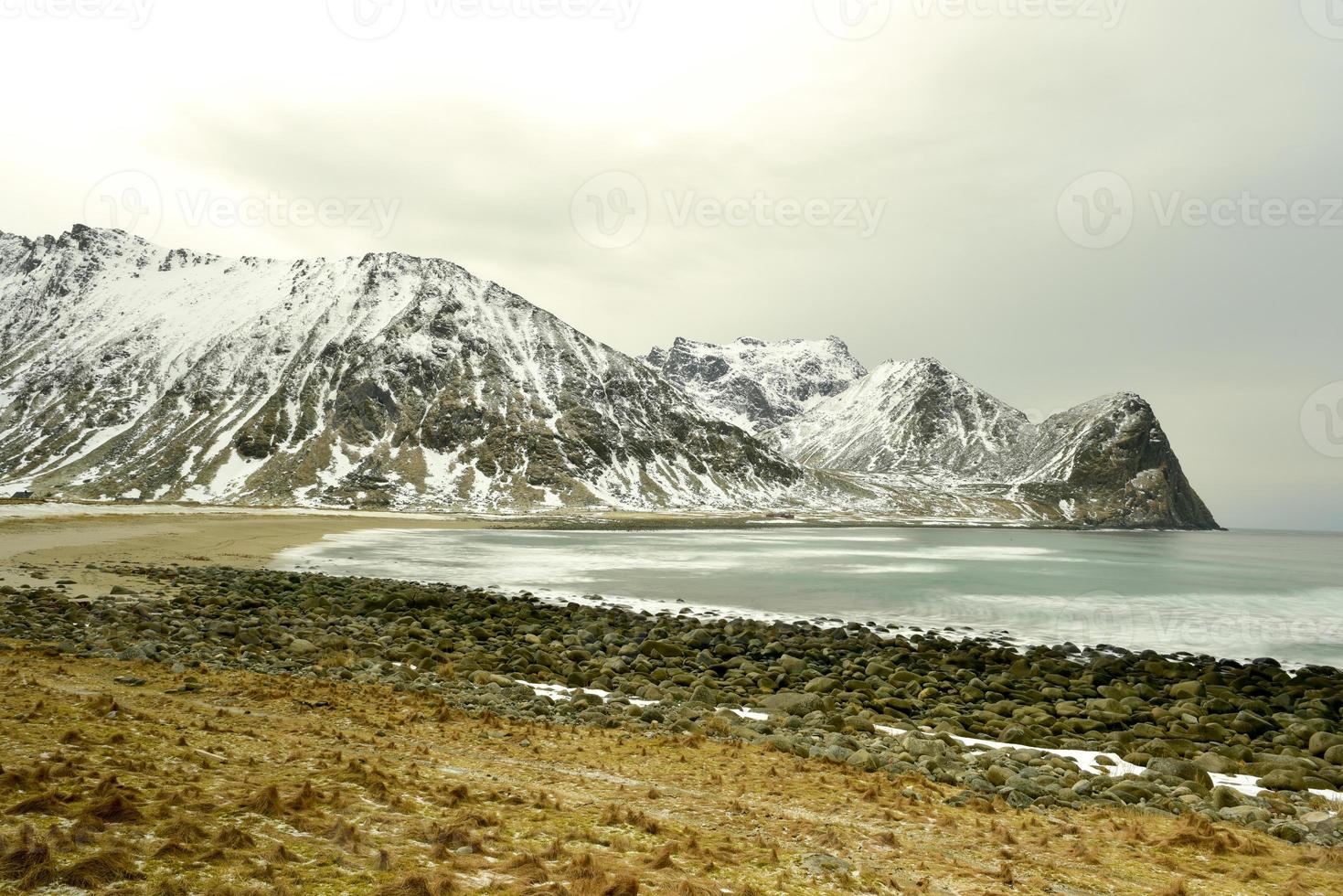 Unstad Beach, Lofoten Islands, Norway photo