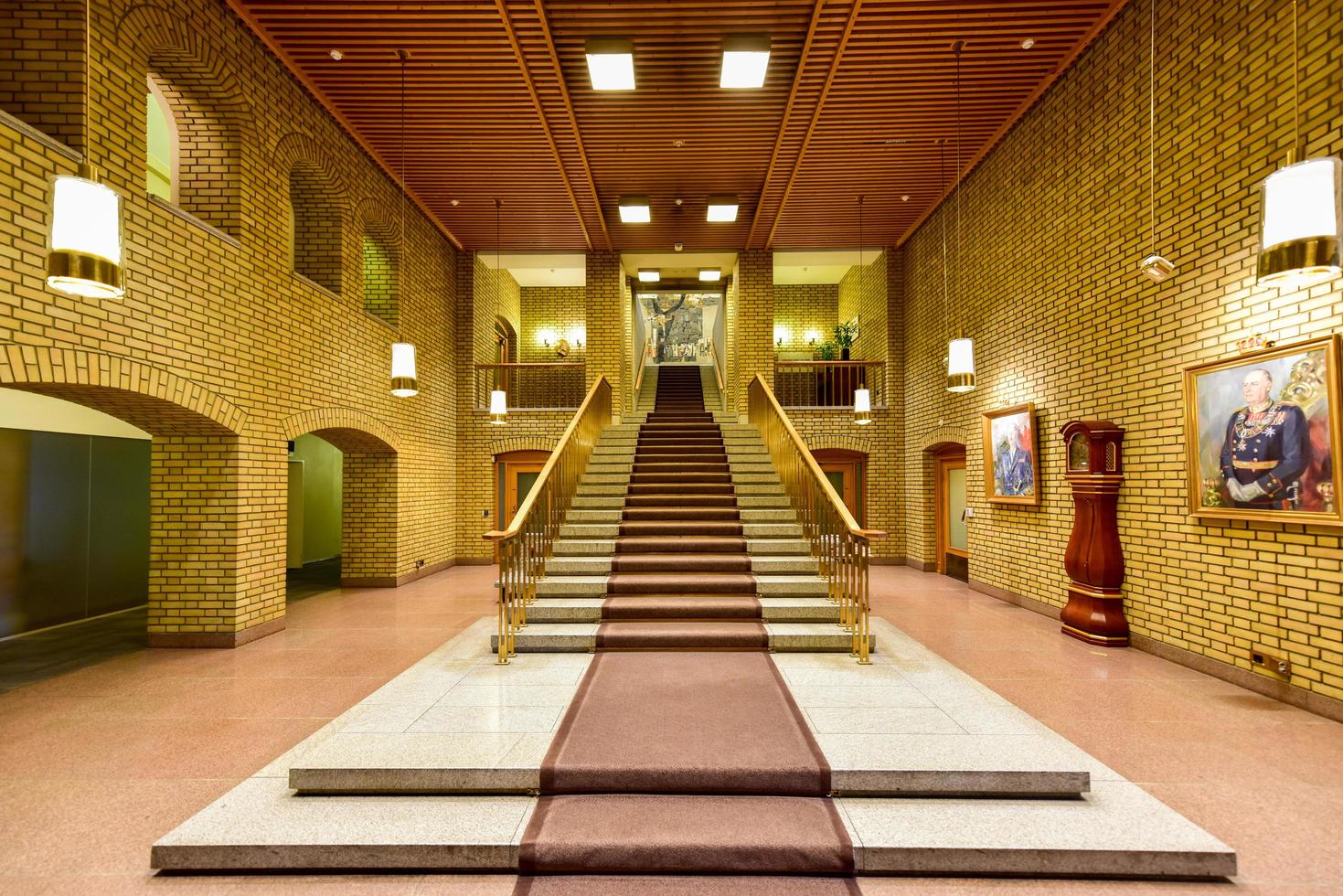 Oslo, Norway - February 27 2016 -  Interior of the Storting building is the seat of the Storting, the parliament of Norway, located in central Oslo. photo