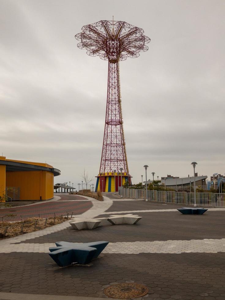 The Parachute Jump, an abandoned historic landmark from Brooklyn's Coney Island, 2022 photo