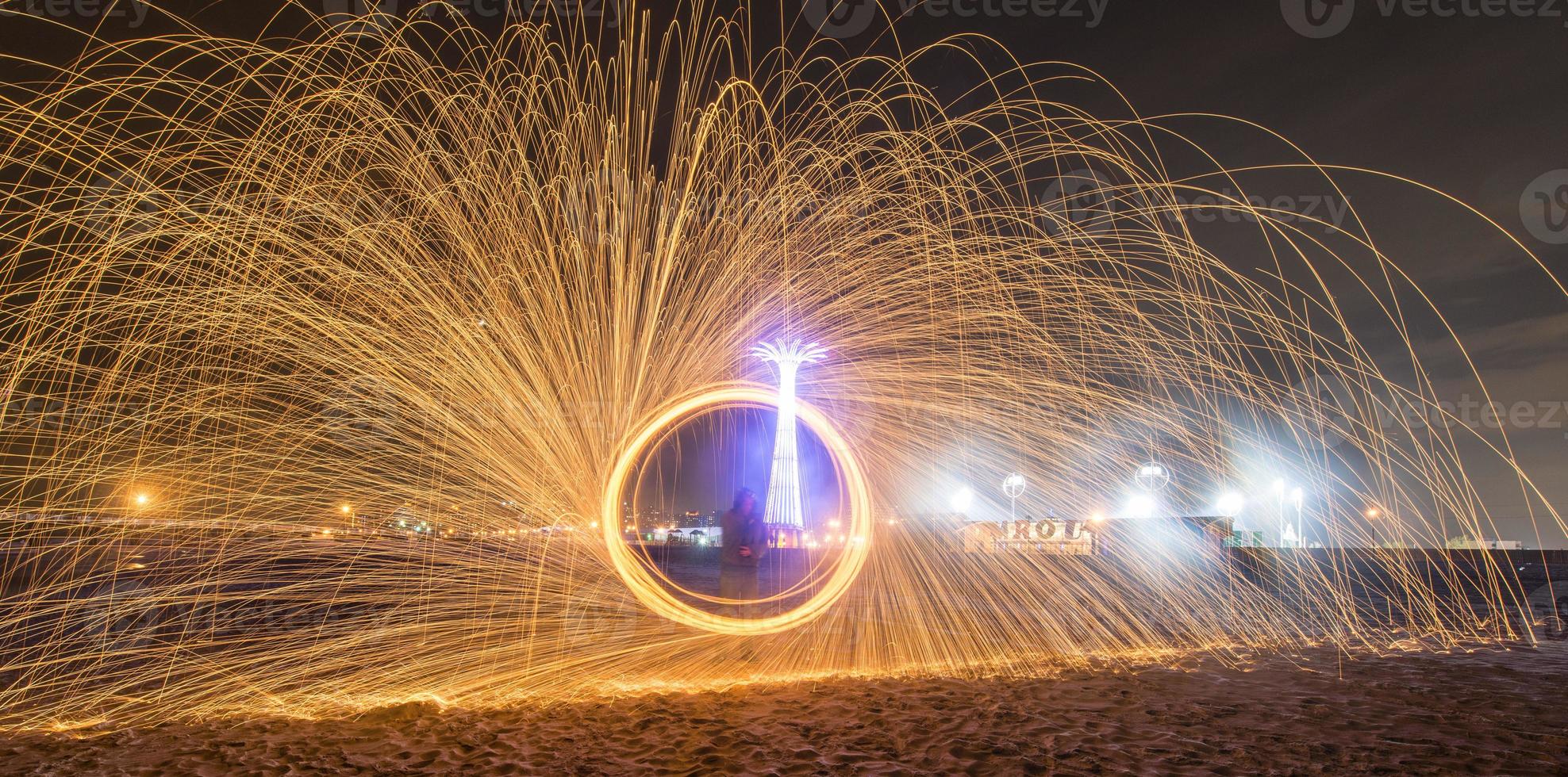 Burning Steel Wool photo